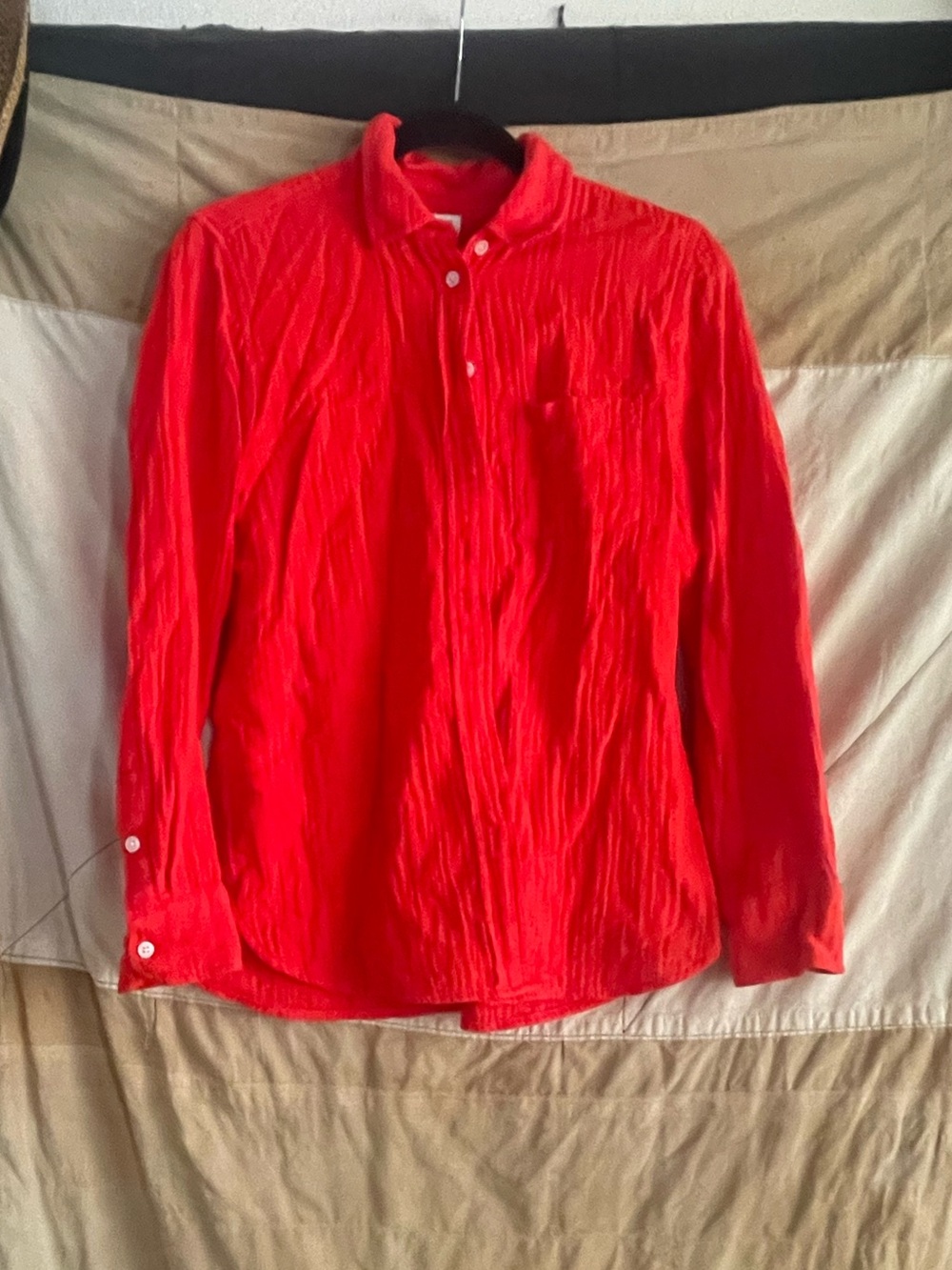 J.Crew Classic Double-Gauze Button-Down Shirt Red XS